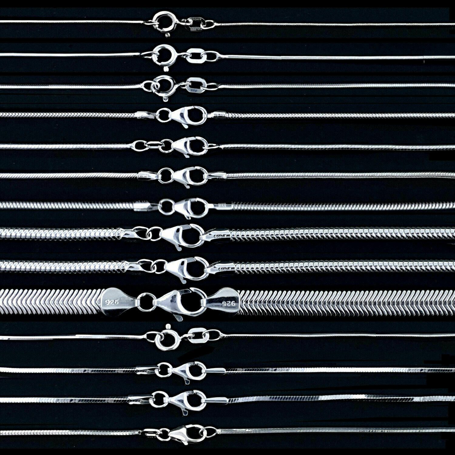 HOPLO Schlangenkette Silberkette Schlangenkette Länge 45cm günstig online kaufen