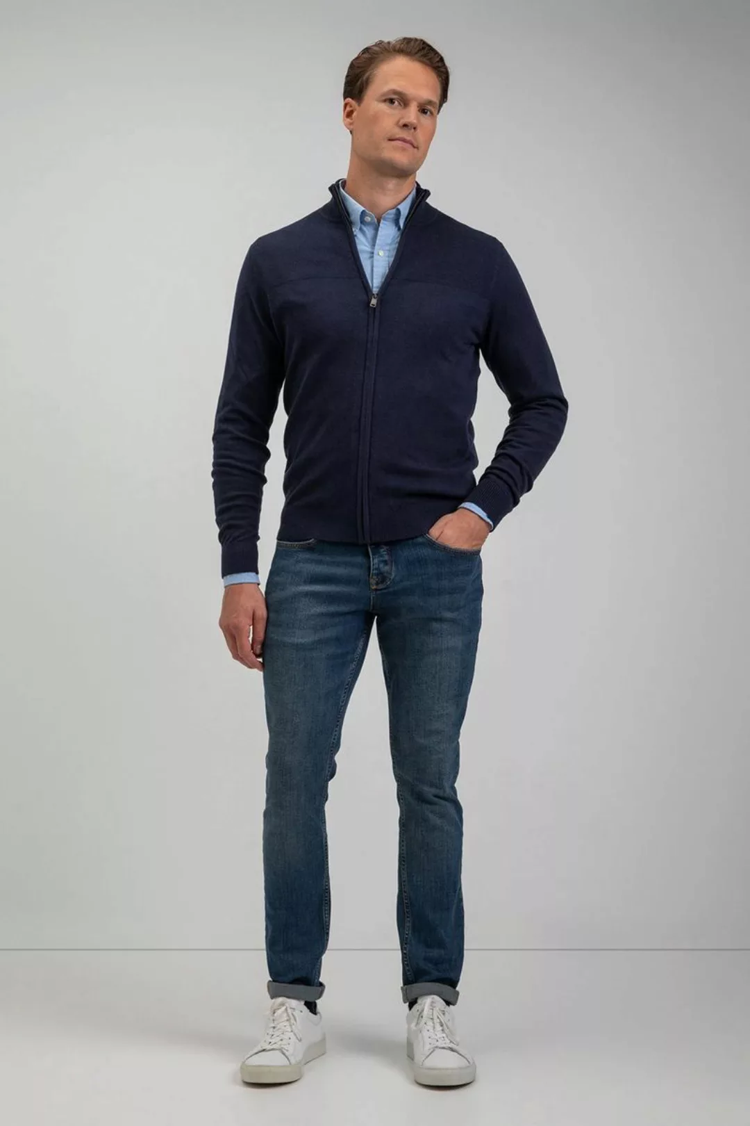 McGregor Strickjacke Wool Mix Navy - Größe XXL günstig online kaufen