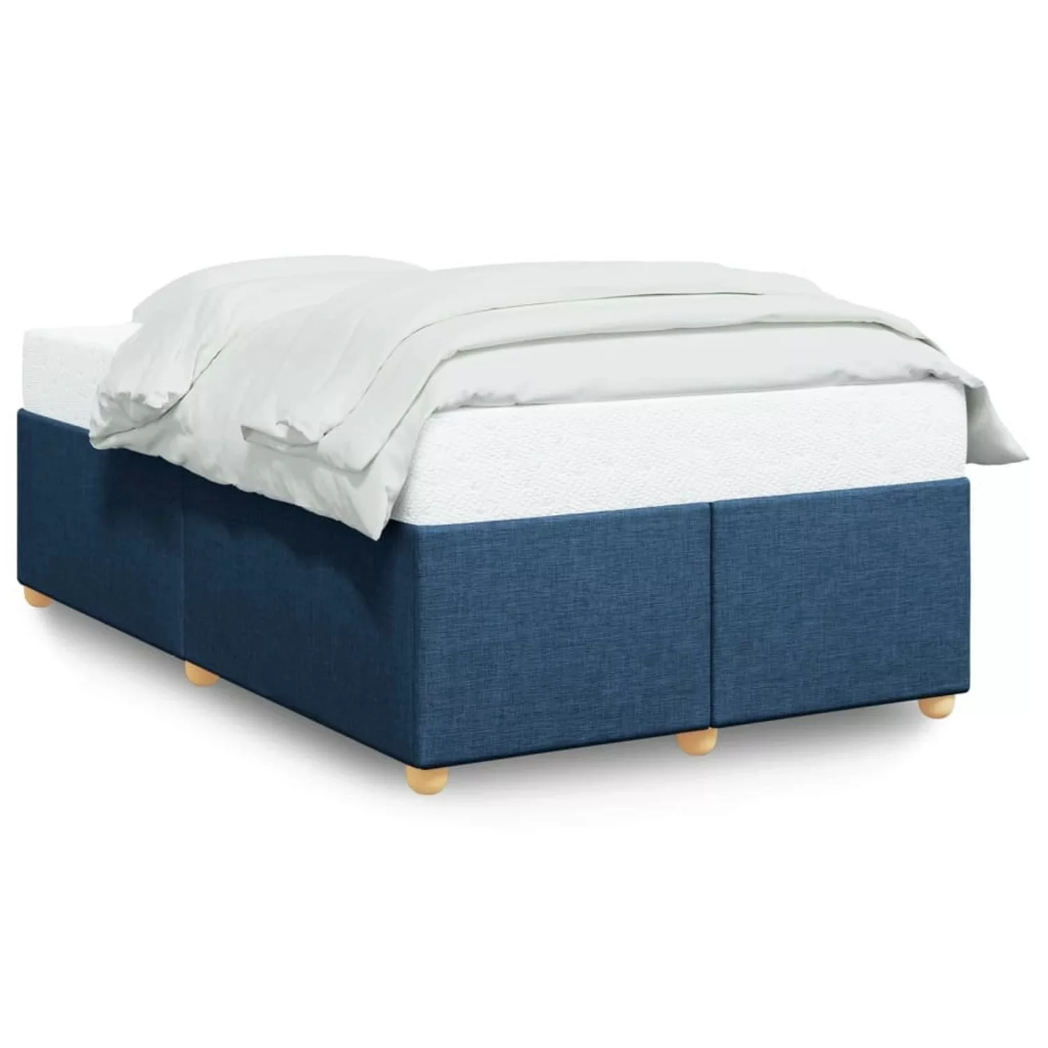 vidaXL Bettgestell Blau 120x190 cm Stoff2099572 günstig online kaufen