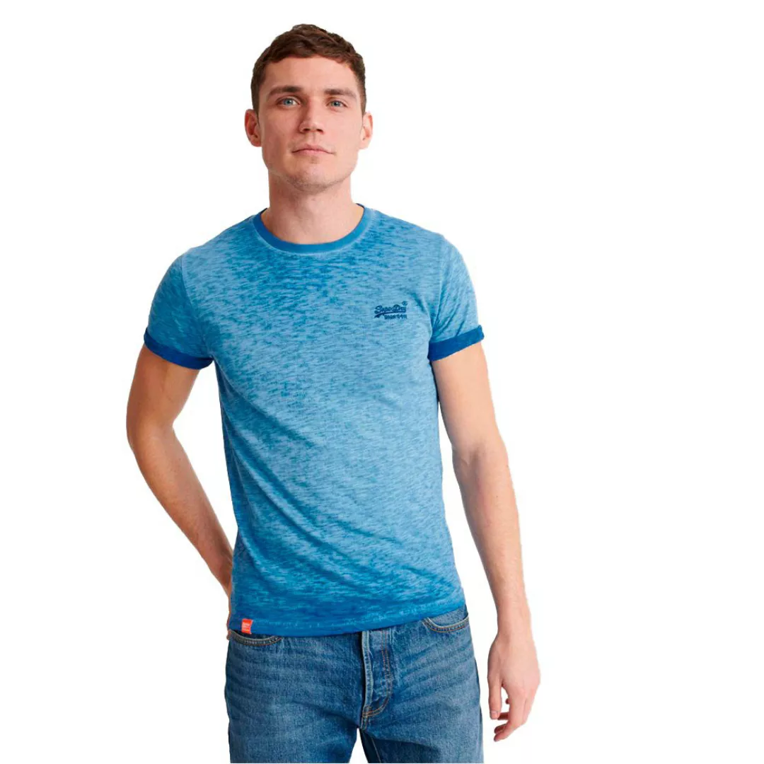 Superdry Orange Label Low Roller Kurzarm T-shirt XS Blue günstig online kaufen