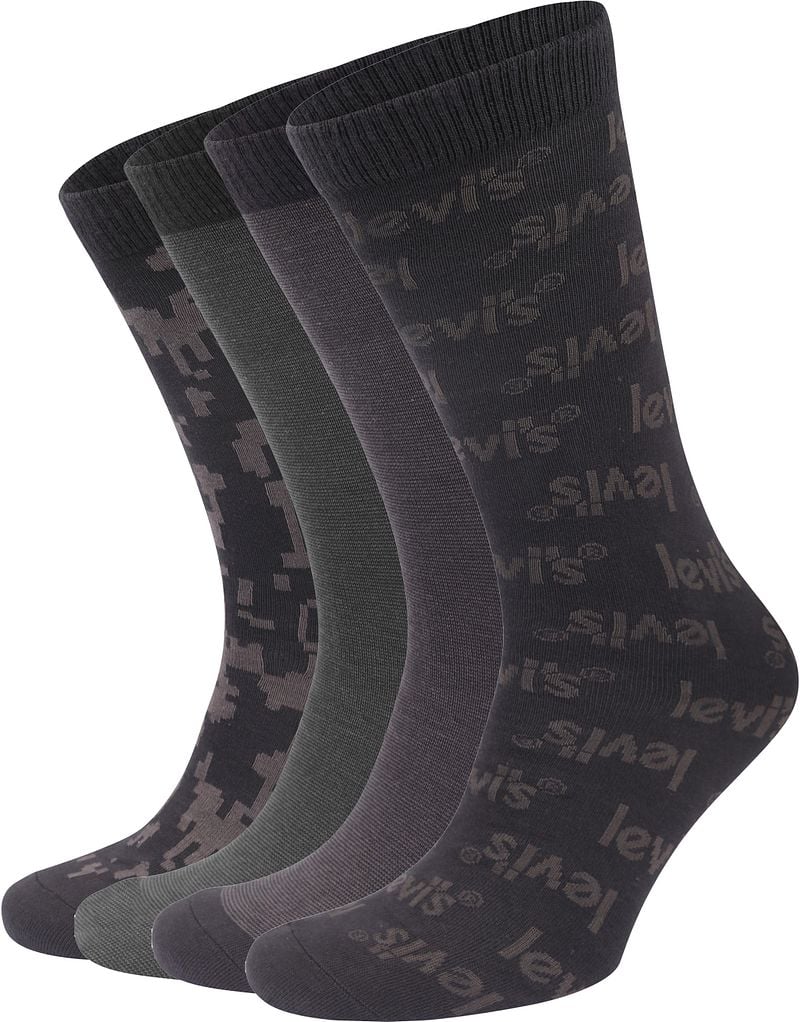 Levi's 4-Paar-Geschenkbox Socken Schwarz - Größe 39-42 günstig online kaufen