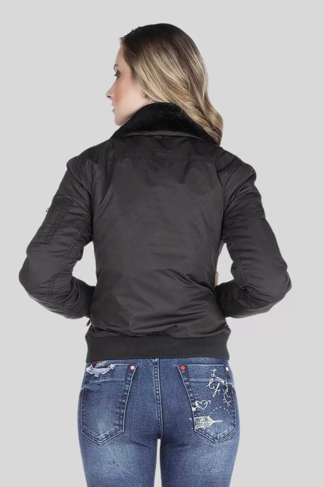 Cipo & Baxx Bomberjacke "Jacke", ohne Kapuze, mit modischen Kunstfellkragen günstig online kaufen