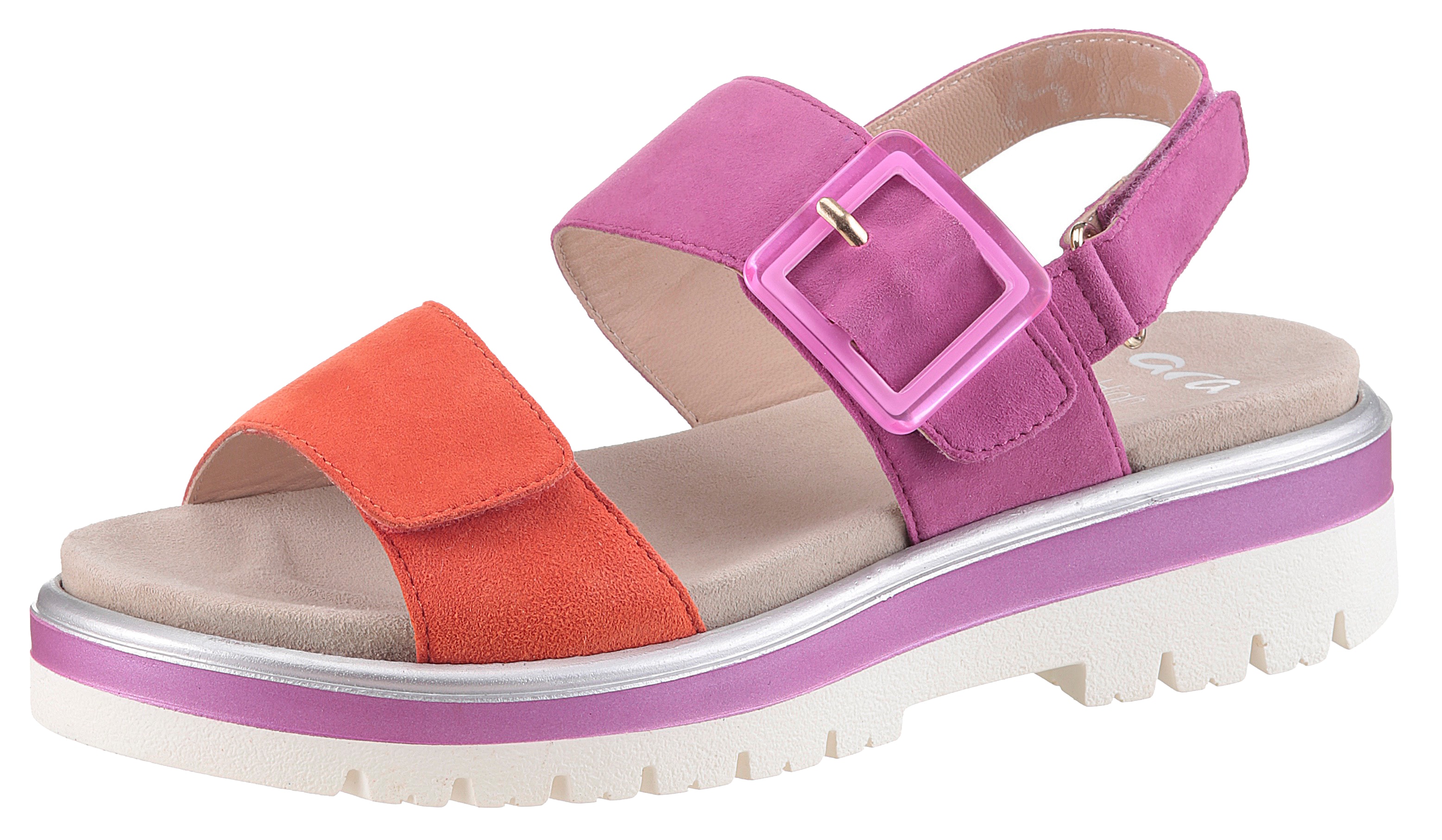 Ara Plateausandaletten "MALAGA", Plateausandale, Klettschuh in Bequemweite günstig online kaufen