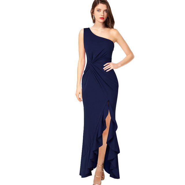 KIKI Abendkleid Ein-Schulter-Abendkleider für Frauen formelle Kleider für F günstig online kaufen