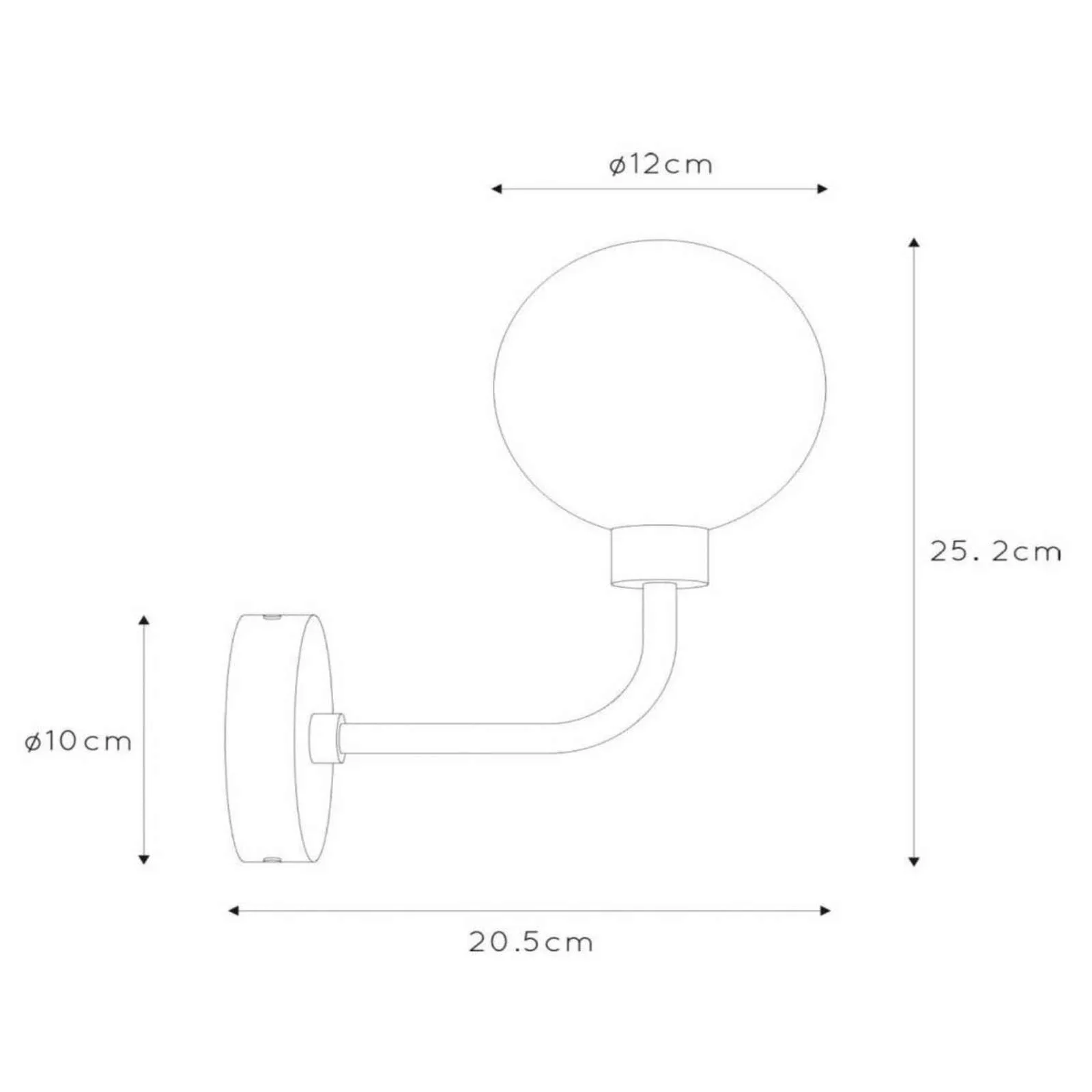 Wandleuchte Berend aus Glas, Höhe 25,2 cm günstig online kaufen