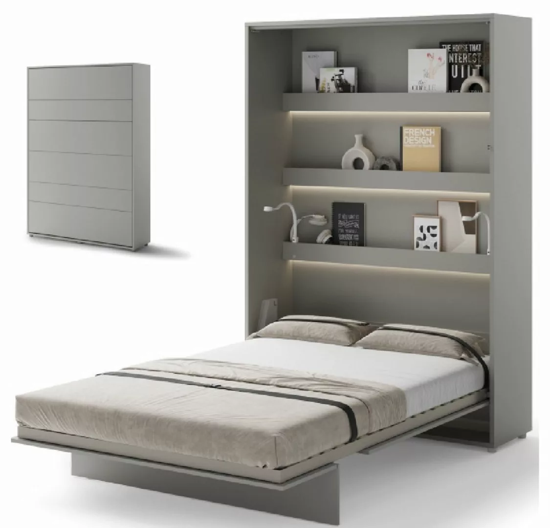 yourhouse24 Schrankbett Bed Concept Wandklappbett Vertikal Gästebett Grau 9 günstig online kaufen