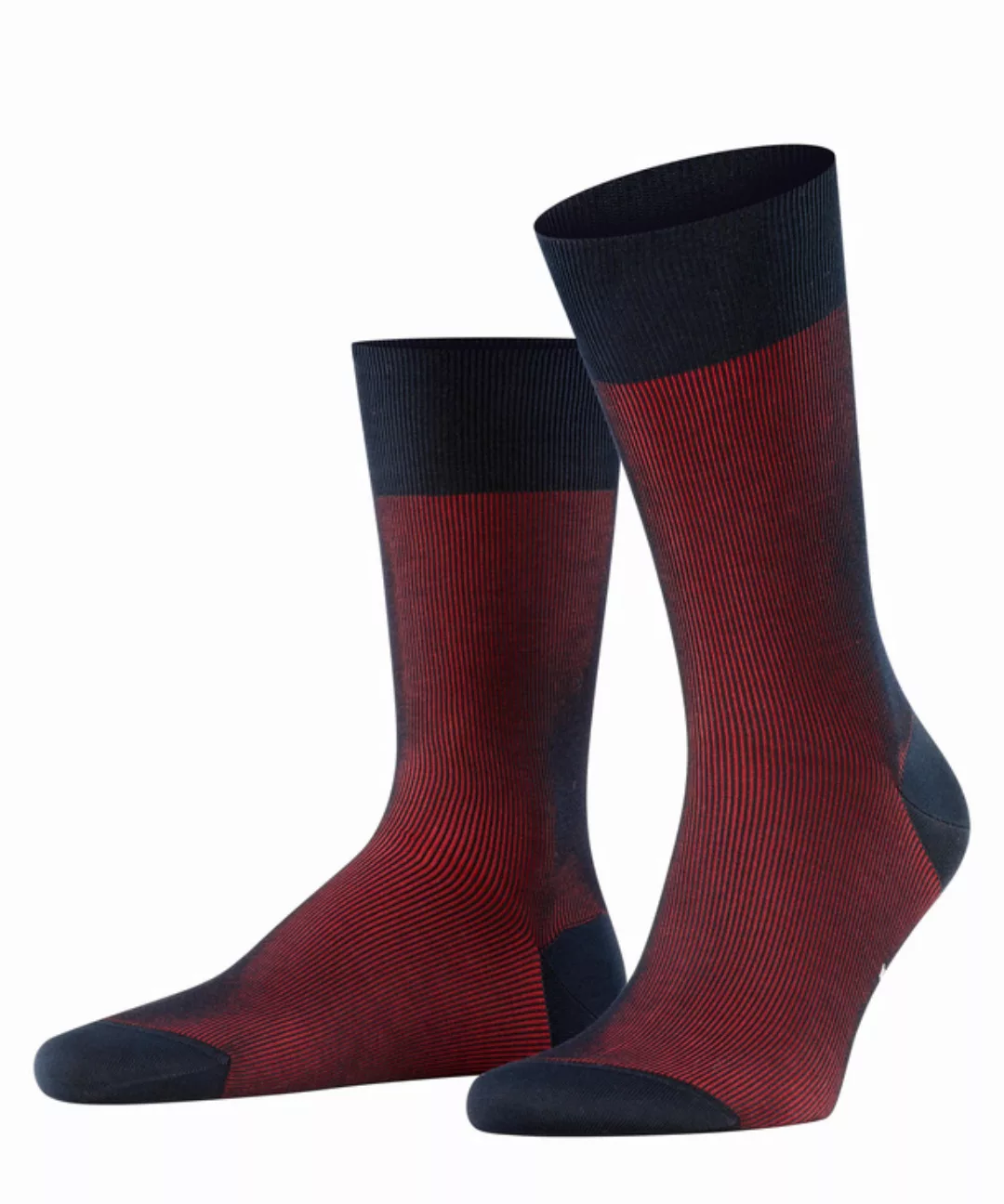 FALKE Fine Shadow Herren Socken, 43-44, Blau, Rippe, Baumwolle, 13141-63760 günstig online kaufen