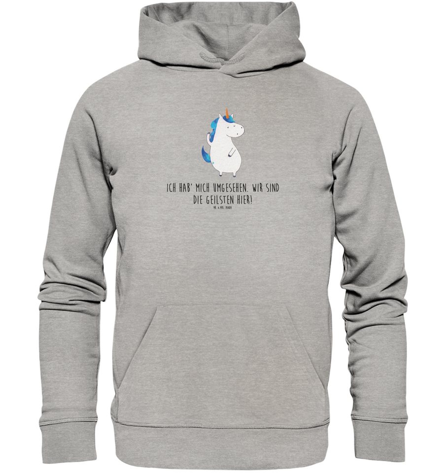 Mr. & Mrs. Panda Hoodie Größe L Einhorn Mann - Heather Grey - Geschenk, Fra günstig online kaufen