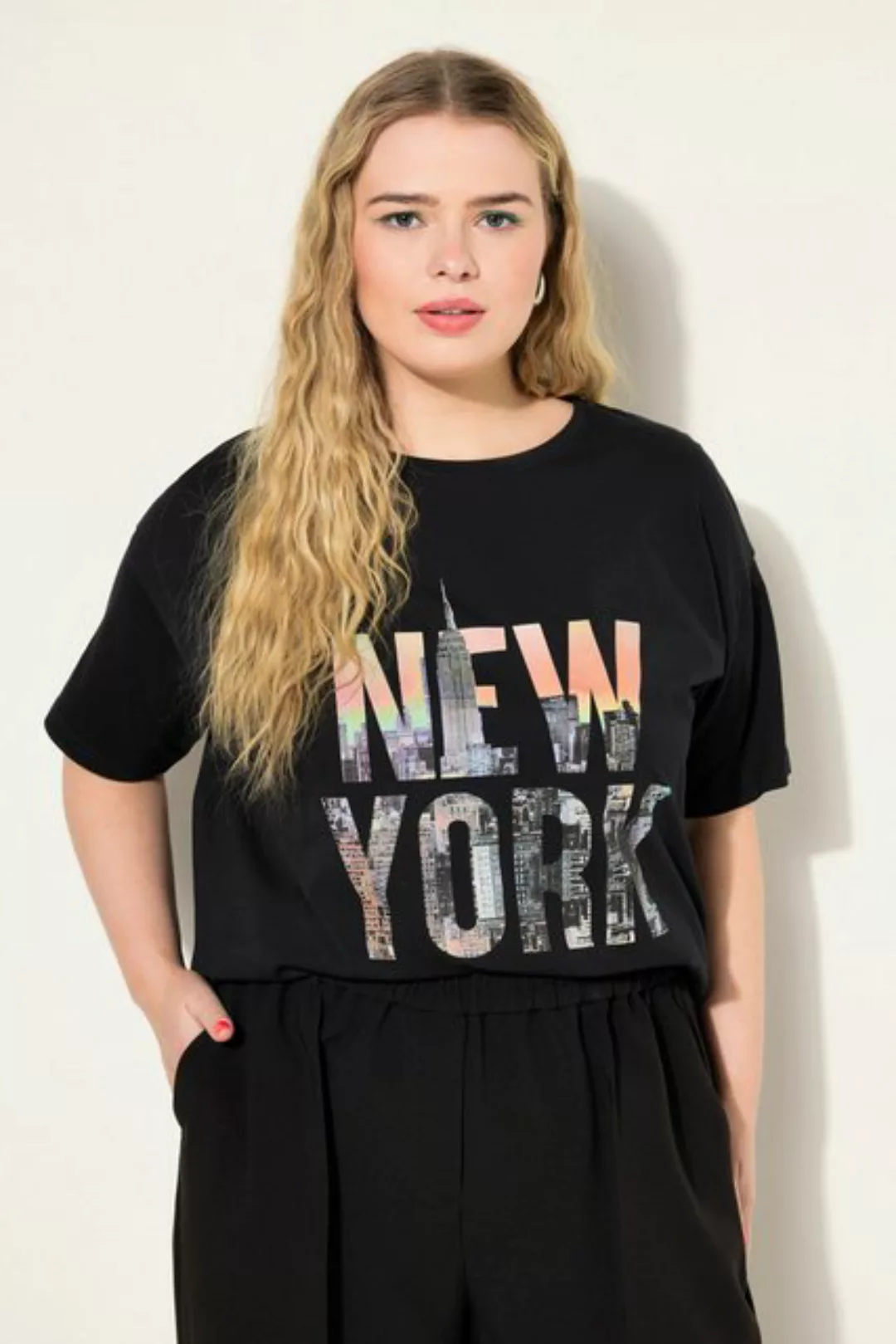 Studio Untold Rundhalsshirt T-Shirt Rundhals New York Motiv günstig online kaufen