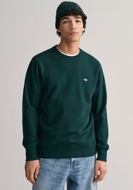 Gant Sweatshirt REG SHIELD C-NECK SWEAT mit Logostickerei auf der Brust günstig online kaufen