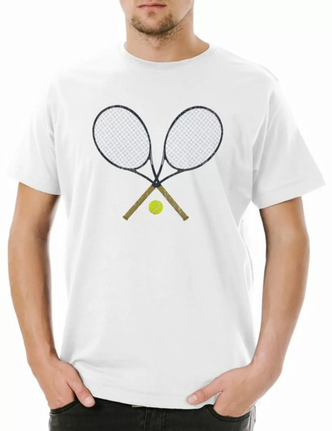 Urban Backwoods Print-Shirt Tennis Rackets Herren T-Shirt Player Passion Lo günstig online kaufen