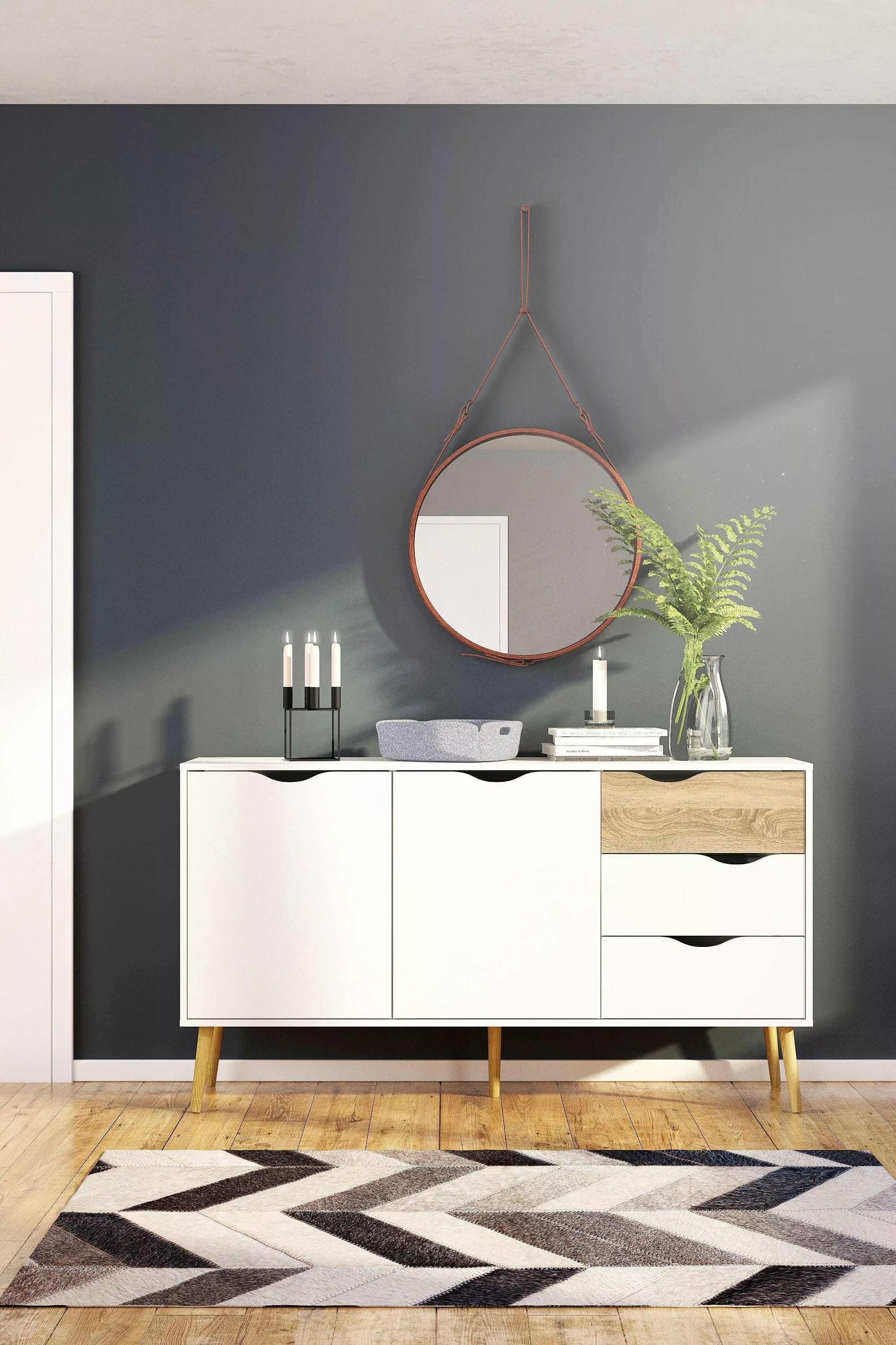 andas Sideboard "Oslo Aufbewahrung, Schubladenschrank, Sideboard,", mit 2 T günstig online kaufen