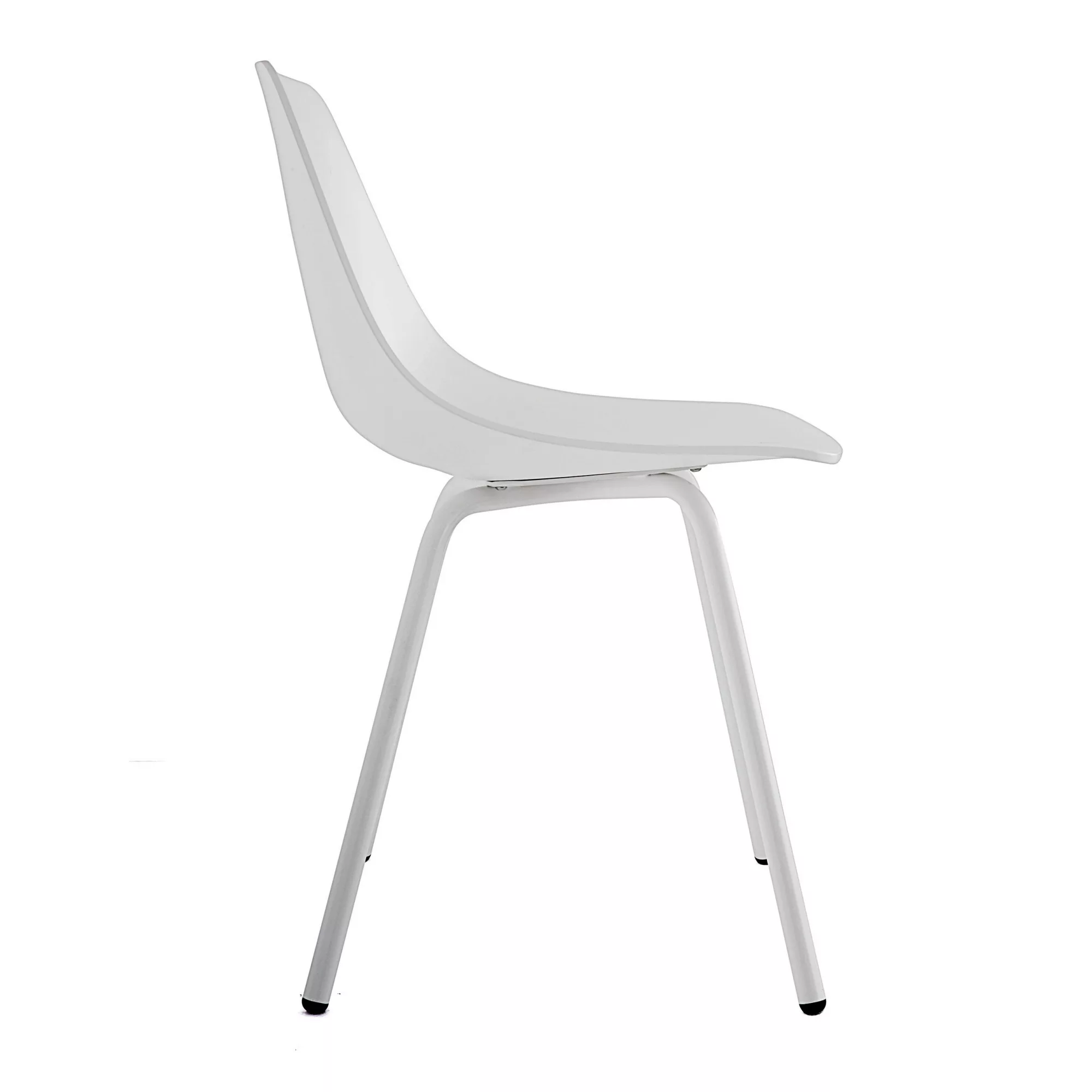 la palma - Miunn S161 Stuhl Gestell weiß - weiß/Baydur® weiß /BxHxT 48x77x5 günstig online kaufen