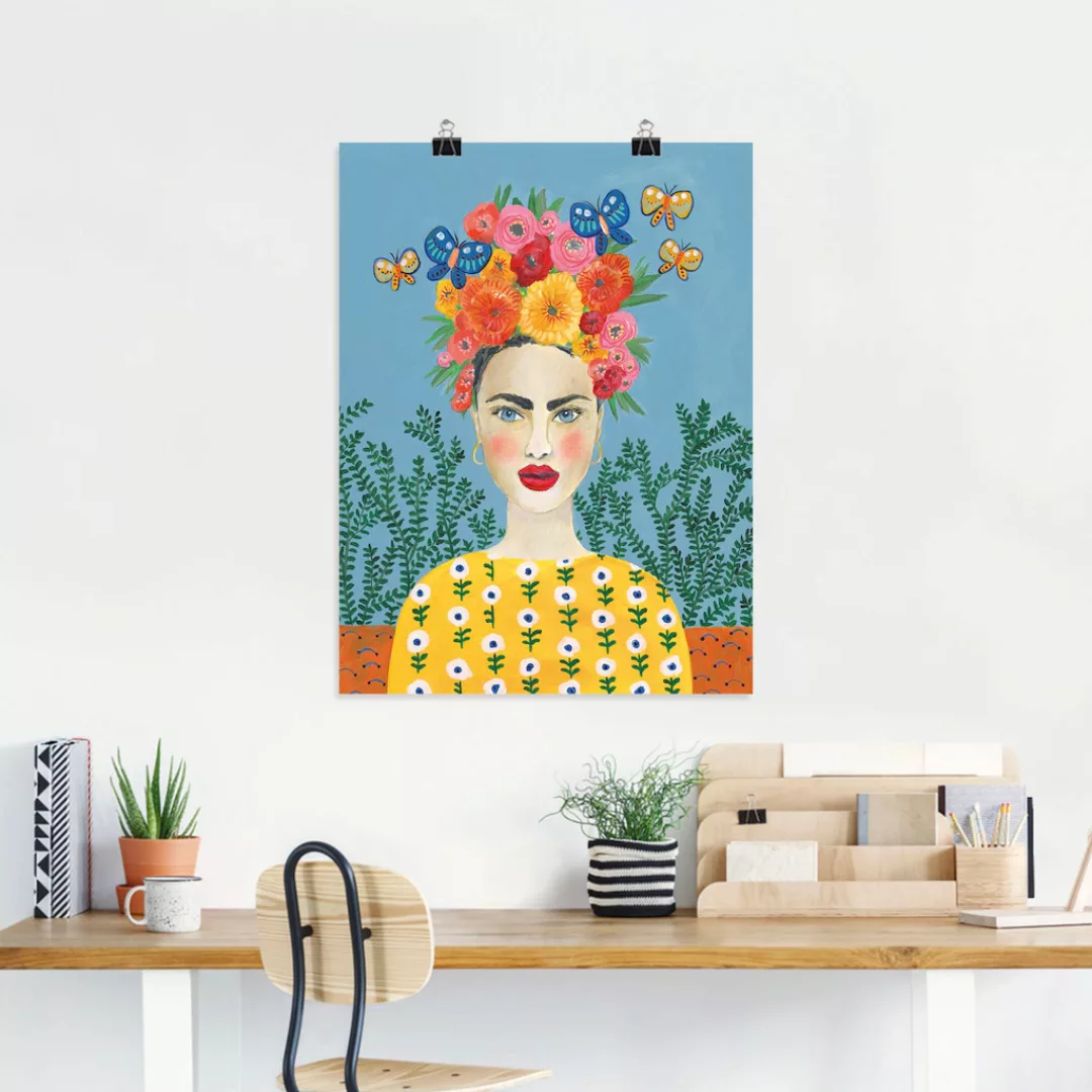 Artland Wandbild "Frida-Kopfschmuck I", Bilder von Frauen, (1 St.), als Lei günstig online kaufen