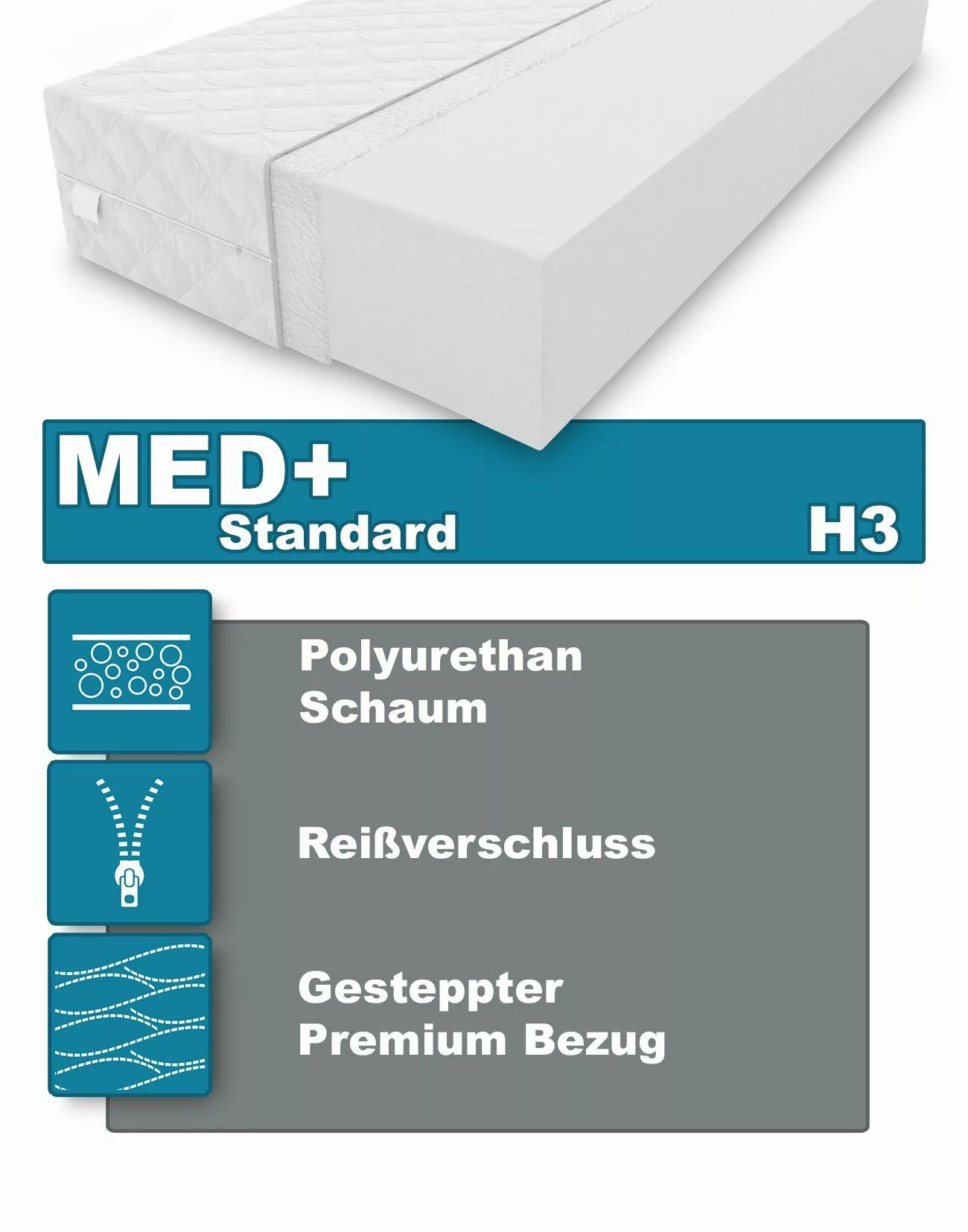 Kaltschaummatratze Matratze MED+ Standard Kaltschaum Rollmatratze günstig online kaufen