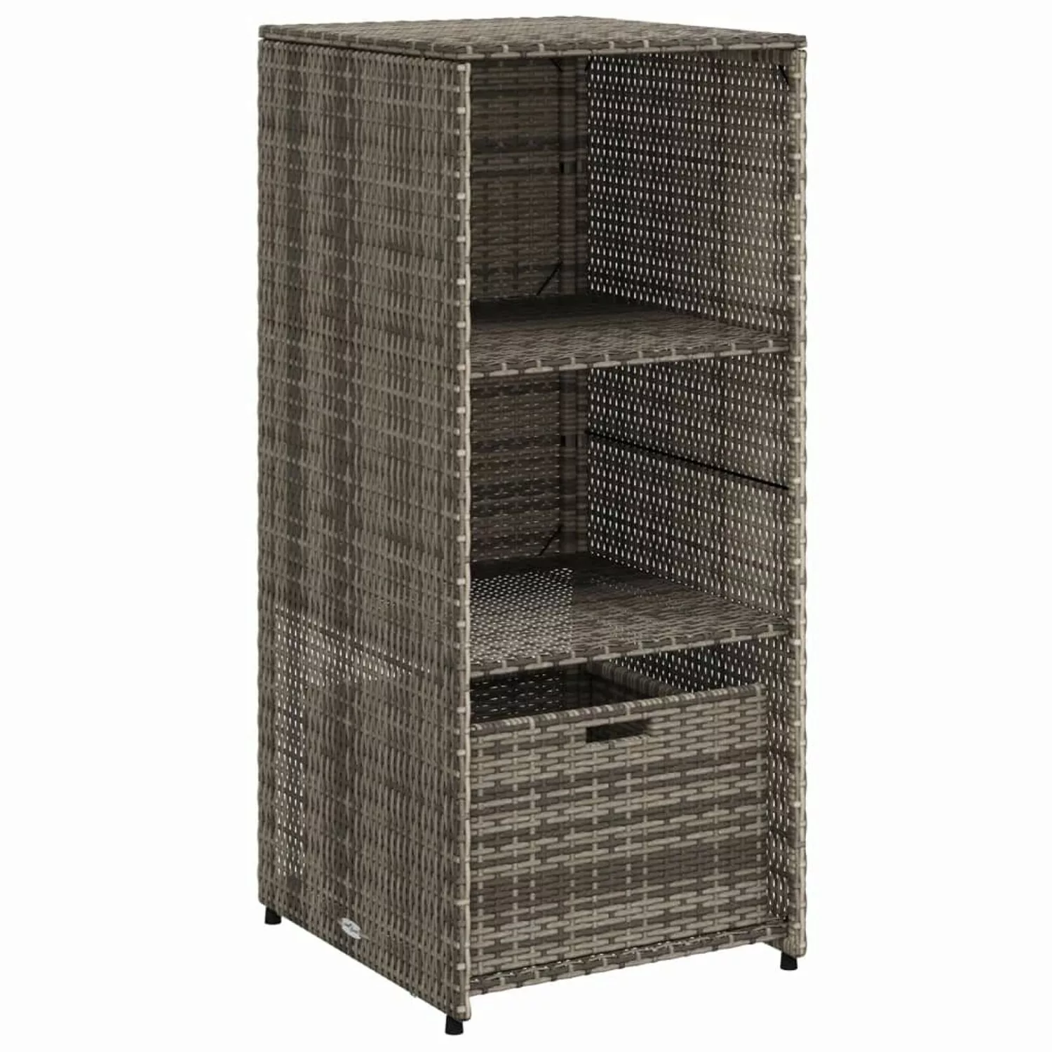 vidaXL Gartenschrank Grau 50x55x115 cm Poly Rattan günstig online kaufen