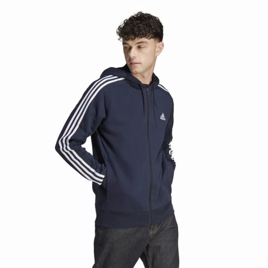 adidas Sportswear Sweatjacke Essentials French Terry 3-Stripes Full-Zip Hoo günstig online kaufen