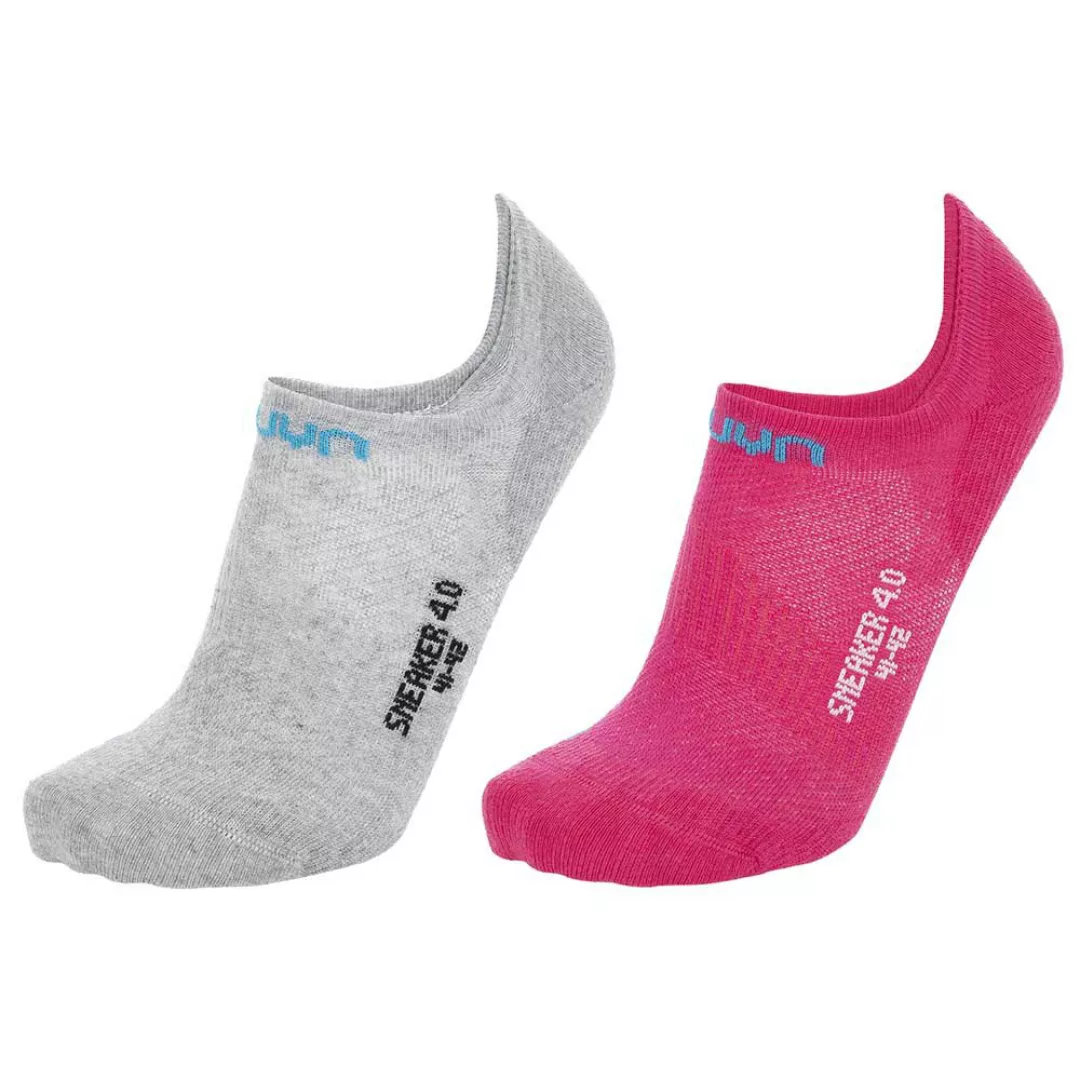 Uyn Sneaker 4.0 Socken 2 Paare EU 35-36 Light Grey Mel / Pink günstig online kaufen