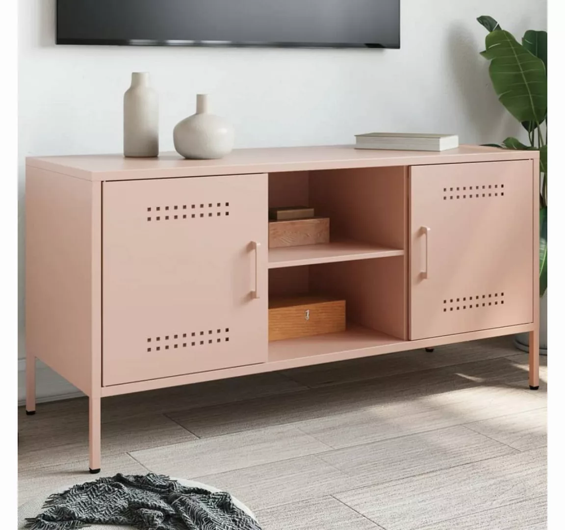 vidaXL Schrankmodule TV-Schrank Rosa 100,5x39x50,5 cm Stahl günstig online kaufen