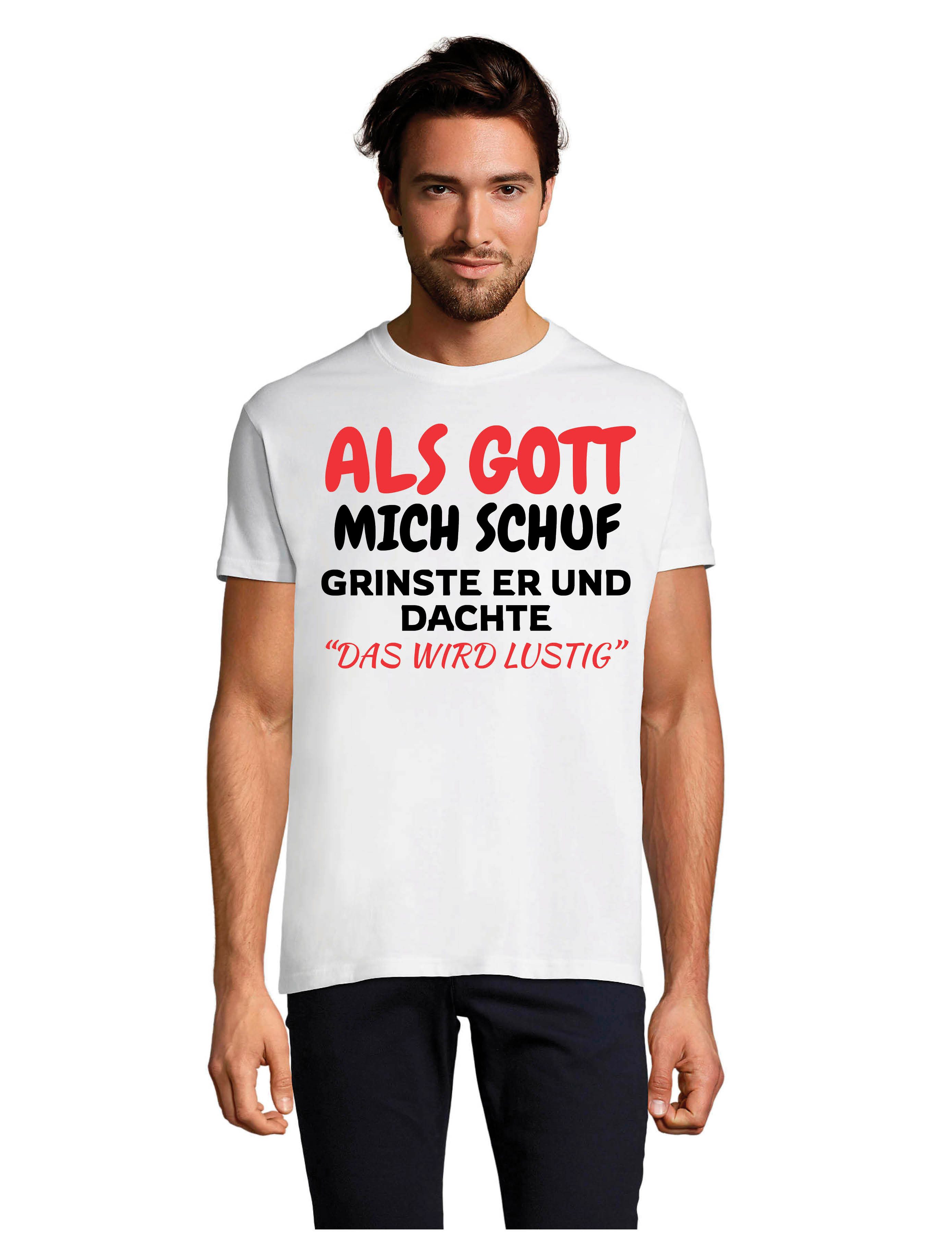 Youth Designz T-Shirt Als Gott mich günstig online kaufen