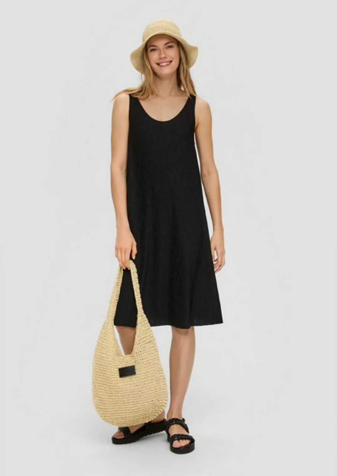 s.Oliver Minikleid Kleid in Crinkle-Optik Artwork günstig online kaufen