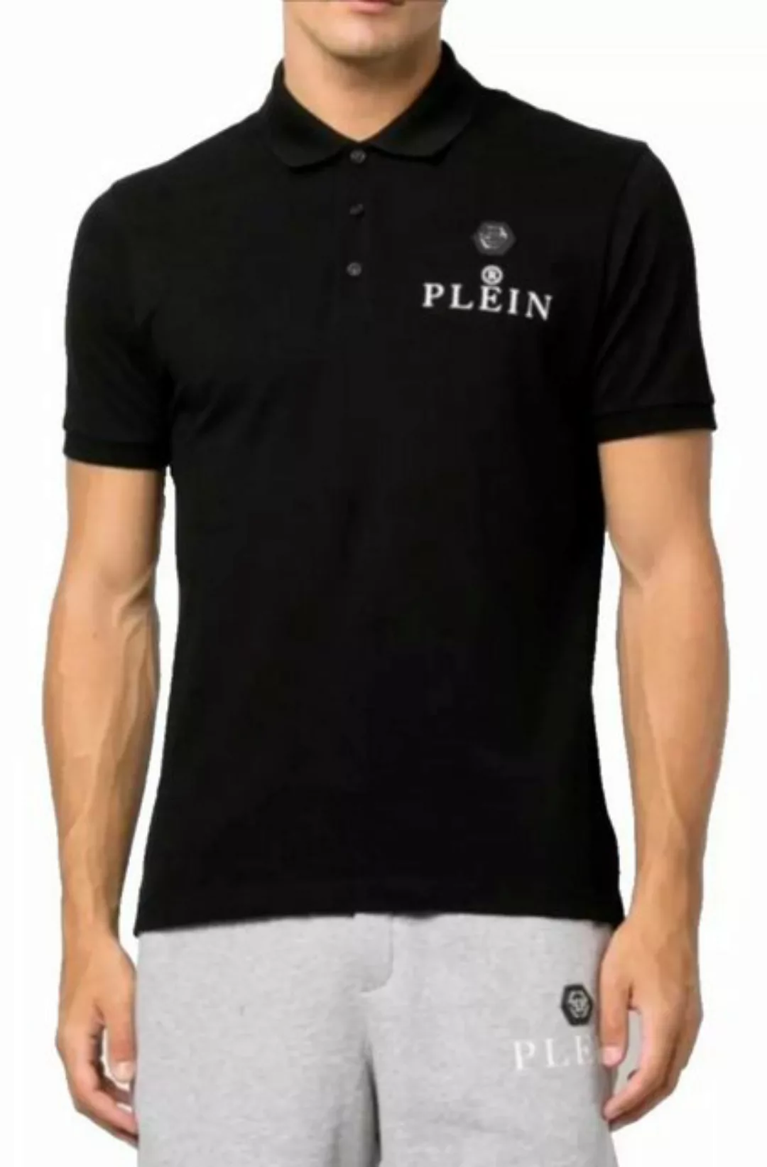 PHILIPP PLEIN Poloshirt mit Der Totenkopf-Print und das ikonische Hexagon-L günstig online kaufen