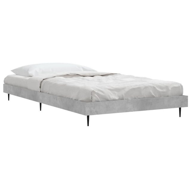 vidaXL Bett Bettgestell Betongrau 90x200 cm Holzwerkstoff günstig online kaufen