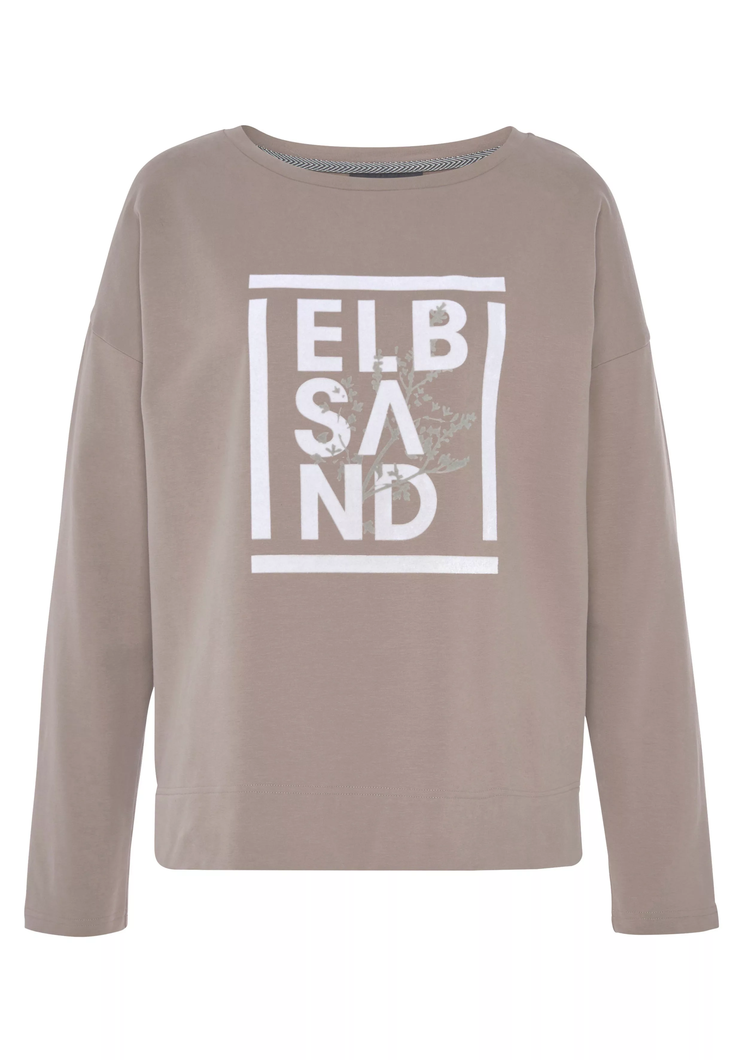 Elbsand Sweatshirt mit Frontprint, sportlicher Sweater aus elastischer Baum günstig online kaufen