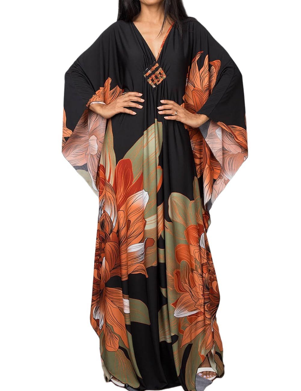 RWEUOQ Strandkleid Maxikleid Strand-Tunika Bikini-Überwurf Beachwear günstig online kaufen