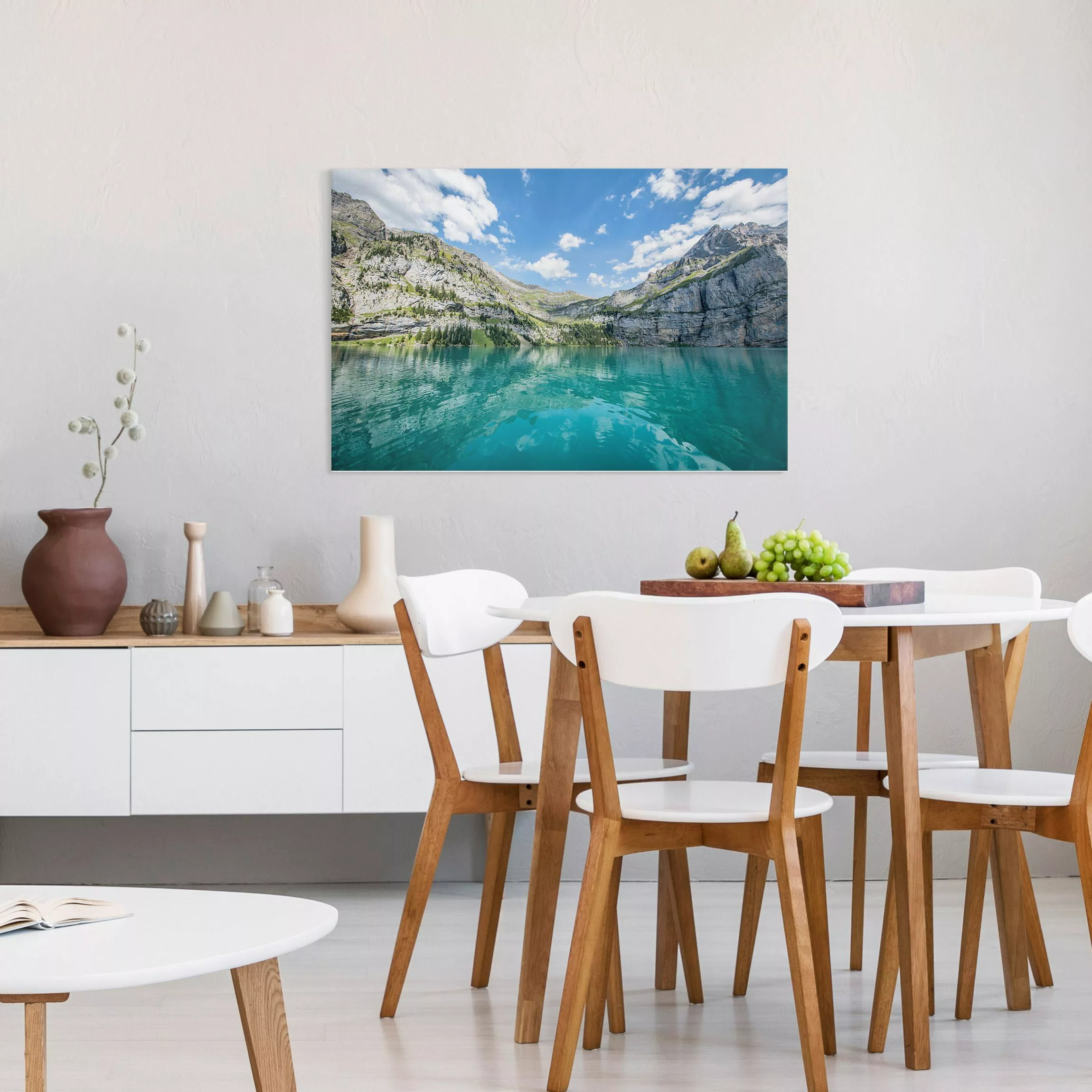 Leinwandbild Traumhafter Bergsee günstig online kaufen