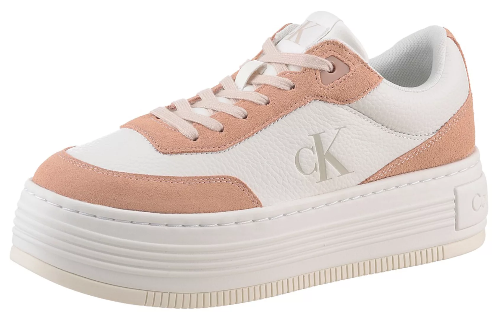 Calvin Klein Jeans Plateausneaker "BOLD FLATF LOW LACE TUMB LTH", Schnürsch günstig online kaufen