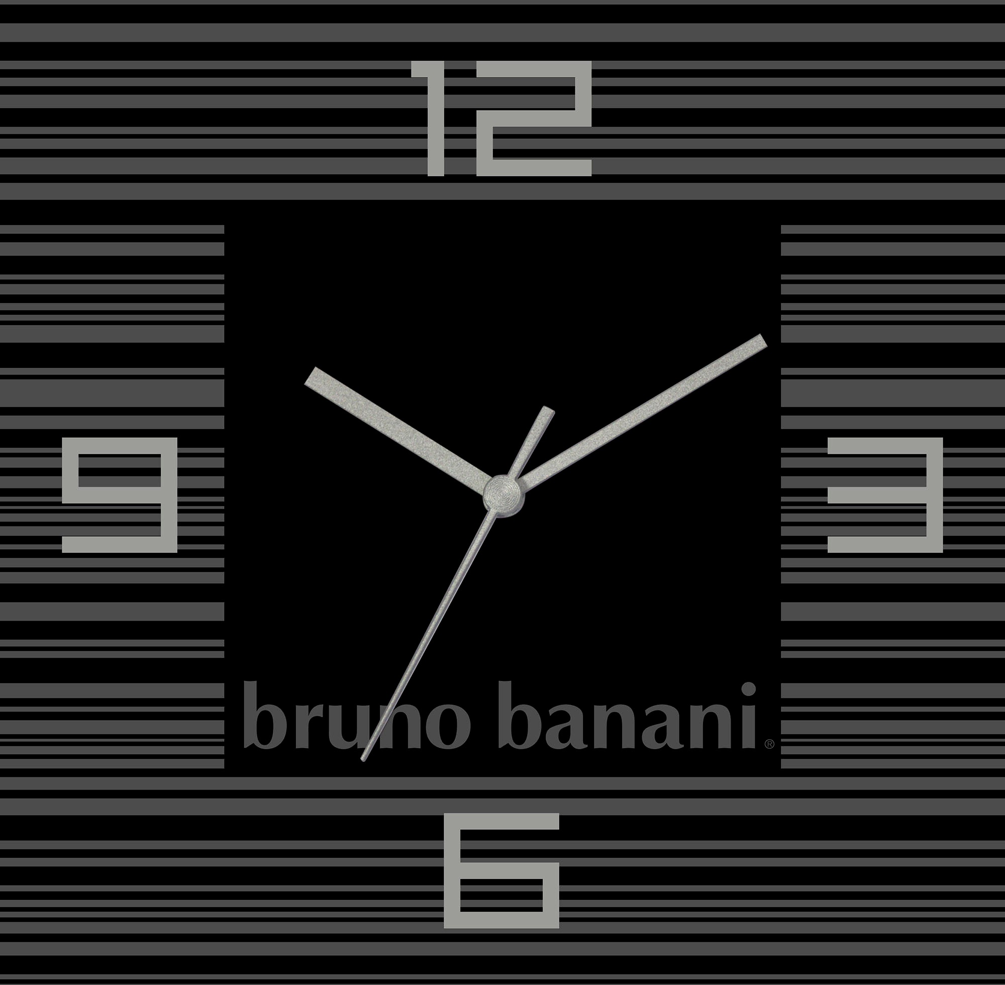 Bruno Banani Wanduhr "Thin Stripes auf Alu", analog, 30 cm günstig online kaufen