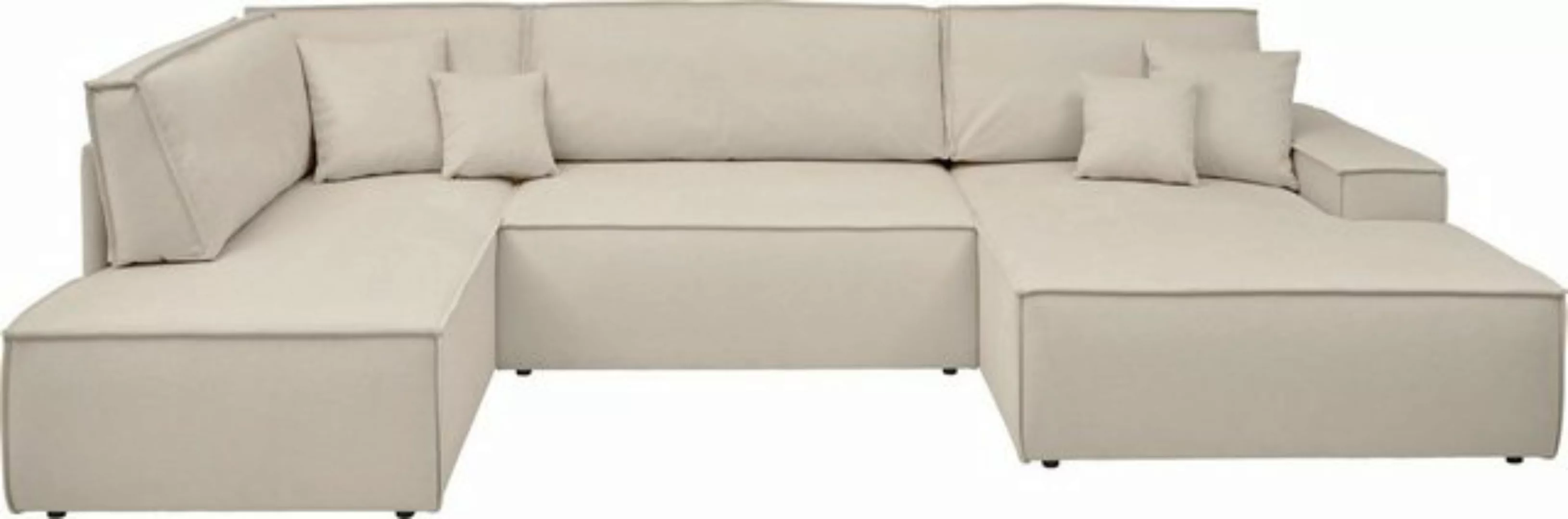 andas Wohnlandschaft FINNLEY U-Form XXL 329 cm, Schlafsofa, Schlaffunktion günstig online kaufen