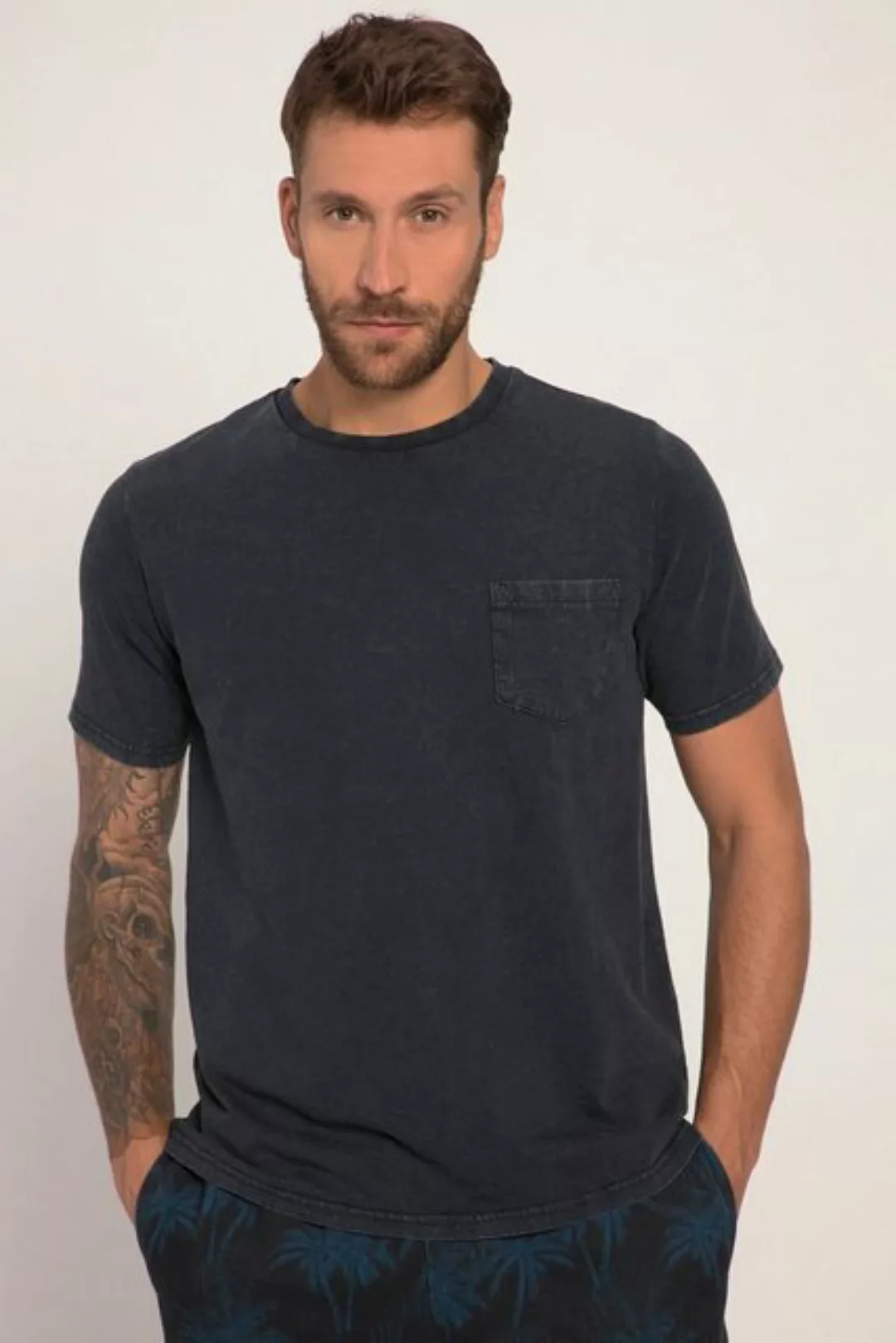 JP1880 T-Shirt T-Shirt Halbarm Brusttasche Rundhals günstig online kaufen