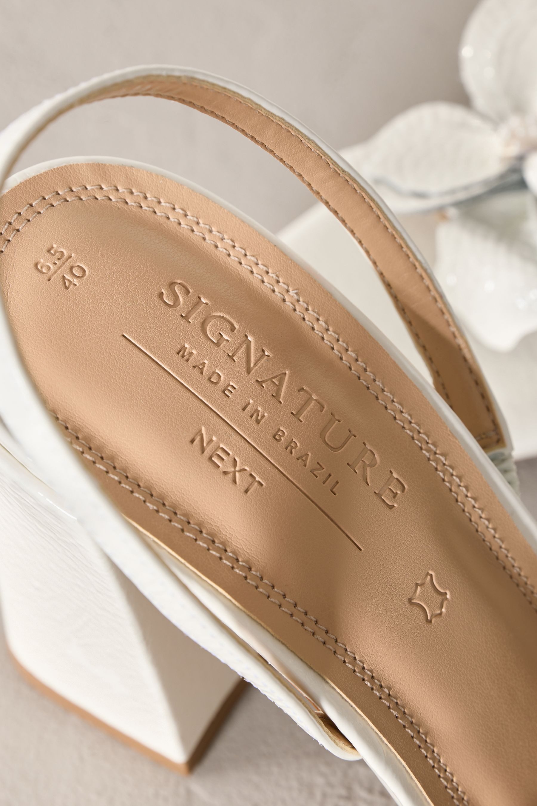Next Signature Ledersandalen mit Blockabsatz und günstig online kaufen