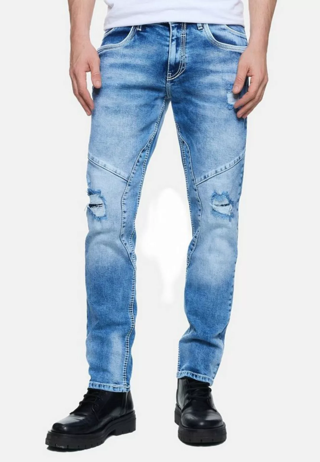 Rusty Neal Straight-Jeans "NISHO", mit trendigen Used-Details günstig online kaufen