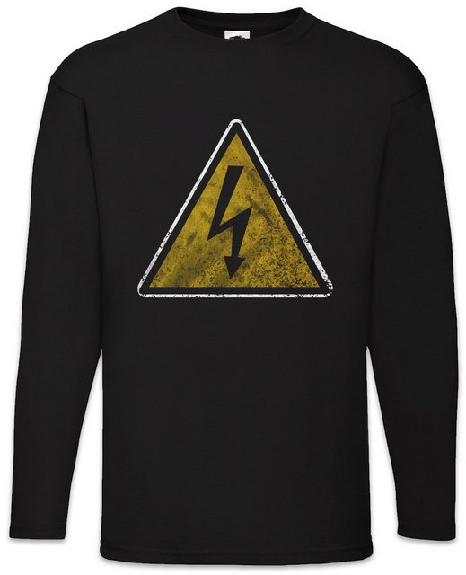 Urban Backwoods Langarmshirt Caution High Voltage Vintage Logo Sign Langarm günstig online kaufen