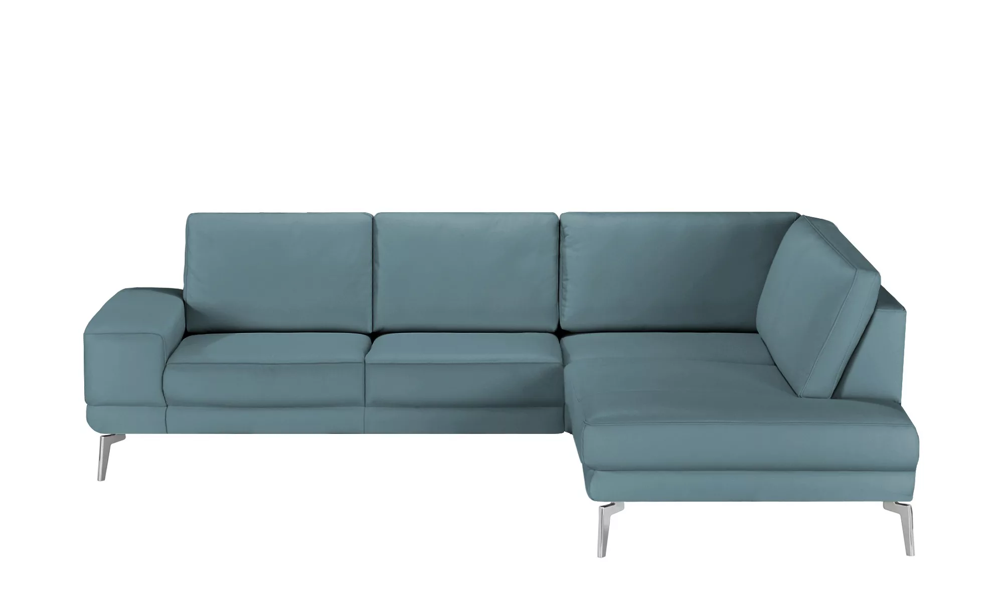 meinSofa Ecksofa aus Leder Dana ¦ blau ¦ Maße (cm): B: 269 H: 86 T: 222.0 P günstig online kaufen