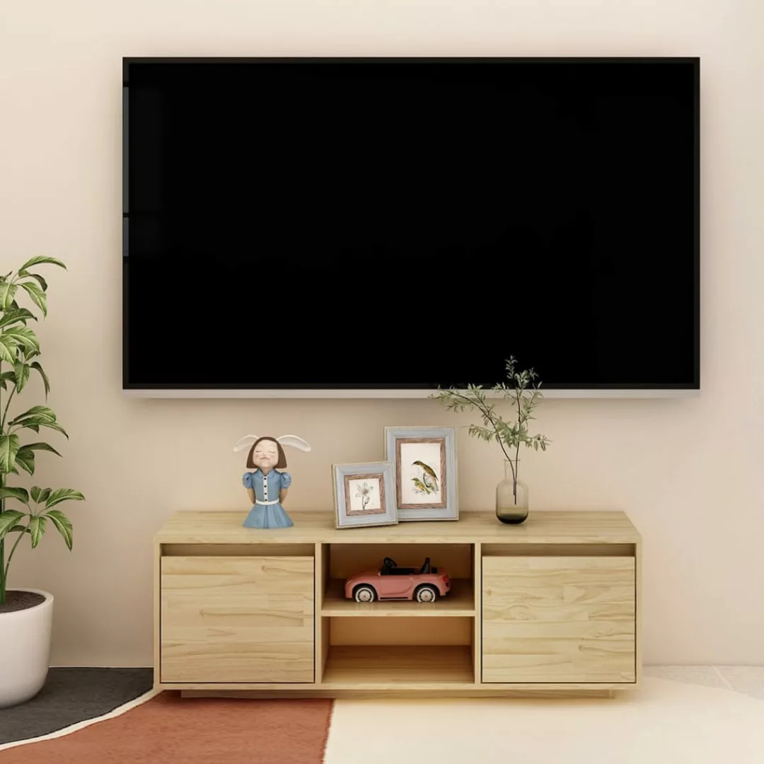vidaXL TV-Schrank TV-Schrank 110x30x40 cm Massivholz Kiefer Lowboard günstig online kaufen