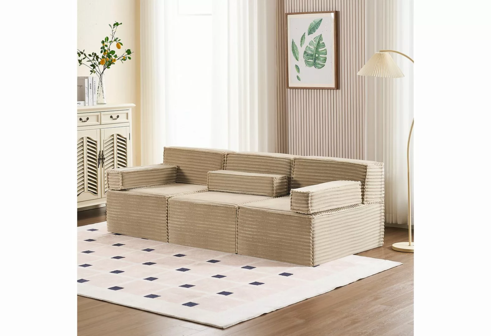 HOMYEDAMIC Big-Sofa Schwammsofa 1-4 Sitzers Ecksofa günstig online kaufen