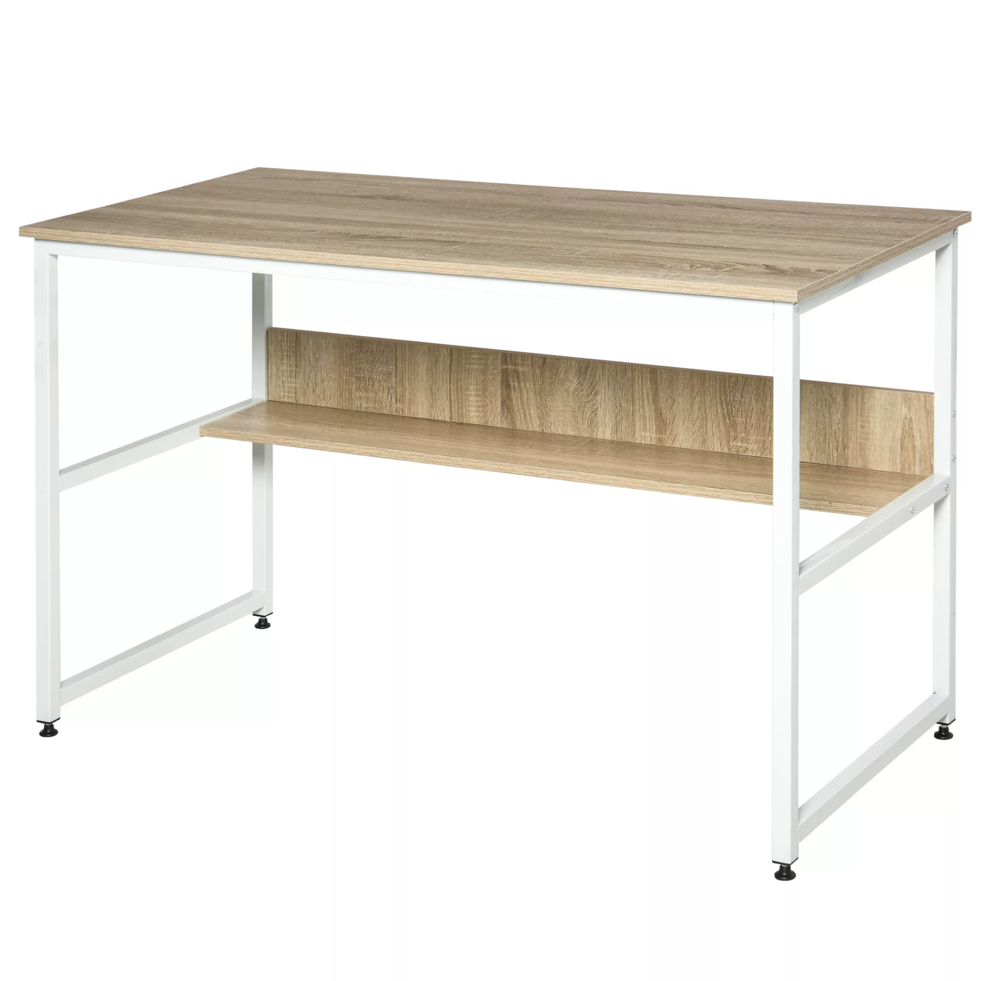 HOMCOM Schreibtisch Computertisch mit Regal 120x60x75cm modernes Design aus günstig online kaufen