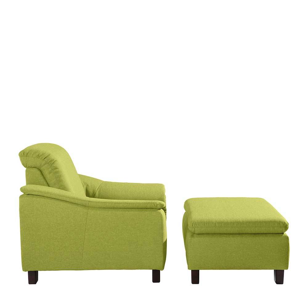 Design Wohnzimmer Sessel Made in Germany optional mit Fußhocker günstig online kaufen