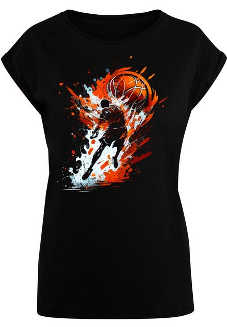 F4NT4STIC T-Shirt "Basketball Splash Orange Sport SHORT SLEEVE", Print günstig online kaufen