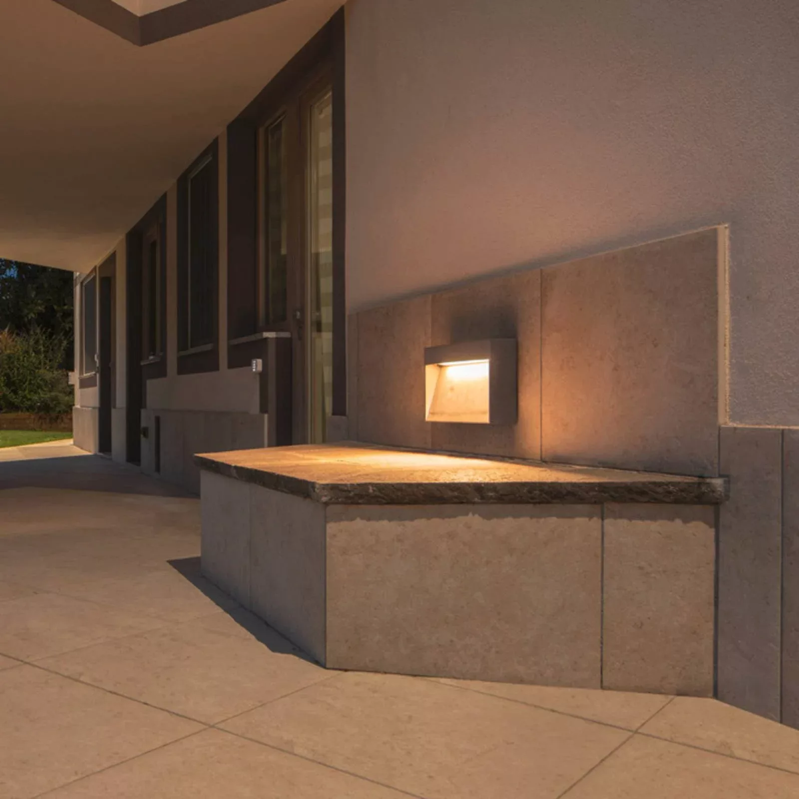 SLV Concreto LED-Außenwandleuchte, Breite 37,5cm günstig online kaufen