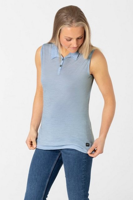 SUPER.NATURAL Poloshirt Merino Poloshirt W SLEEVELESS POLO atmungsaktiver M günstig online kaufen