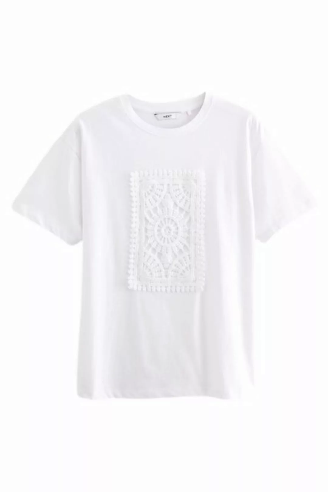 Next T-Shirt T-Shirt mit Häkelbesatz (1-tlg) günstig online kaufen