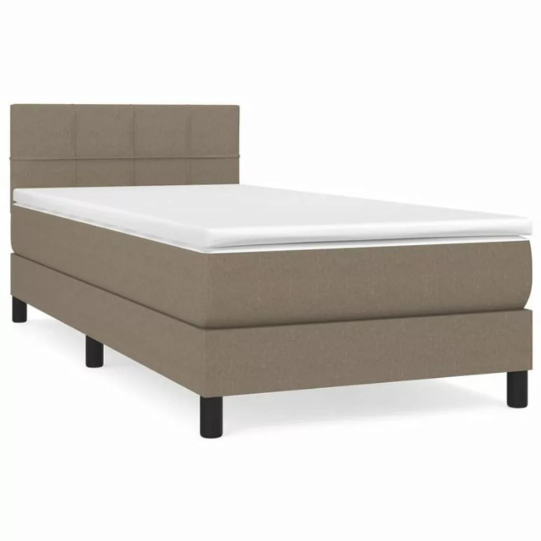 vidaXL Boxspringbett Bett Boxspringbett mit Matratze und LED Stoff (90 x 19 günstig online kaufen