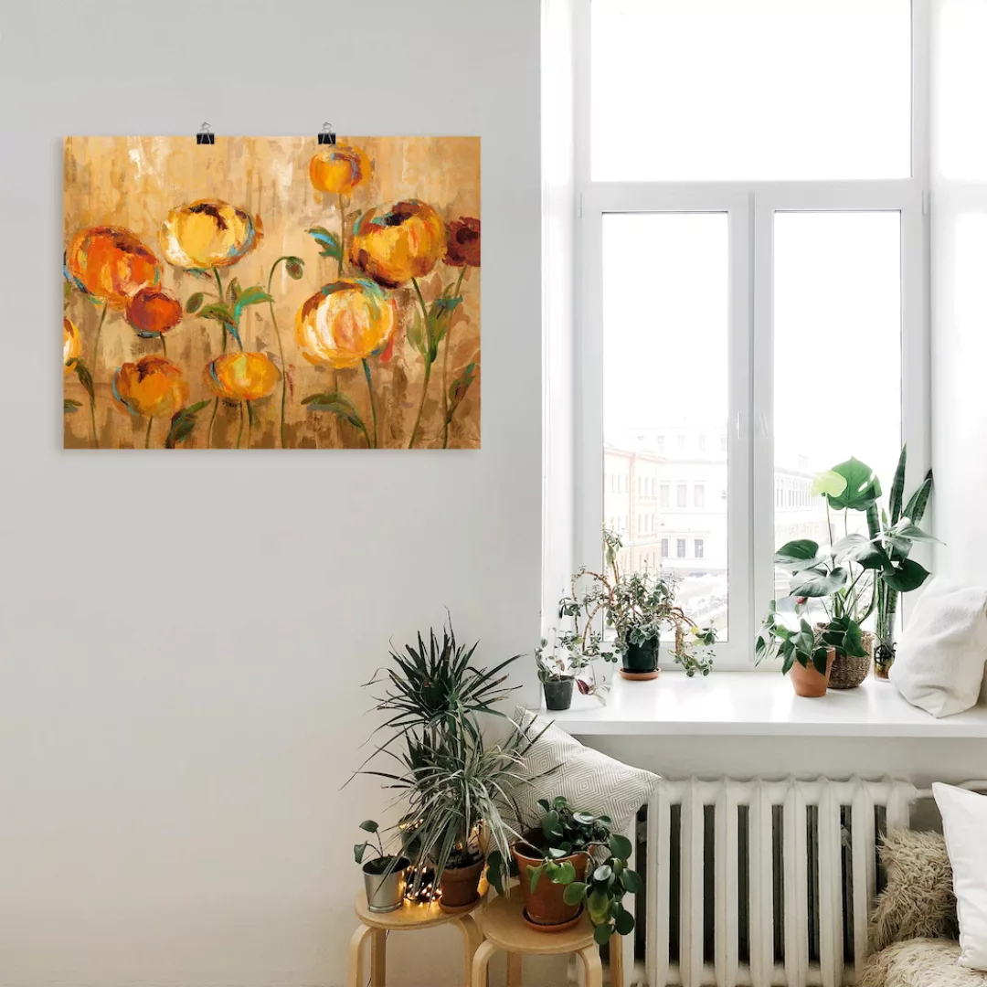 Artland Wandbild "Freudige Ranunkel", Blumen, (1 St.) günstig online kaufen