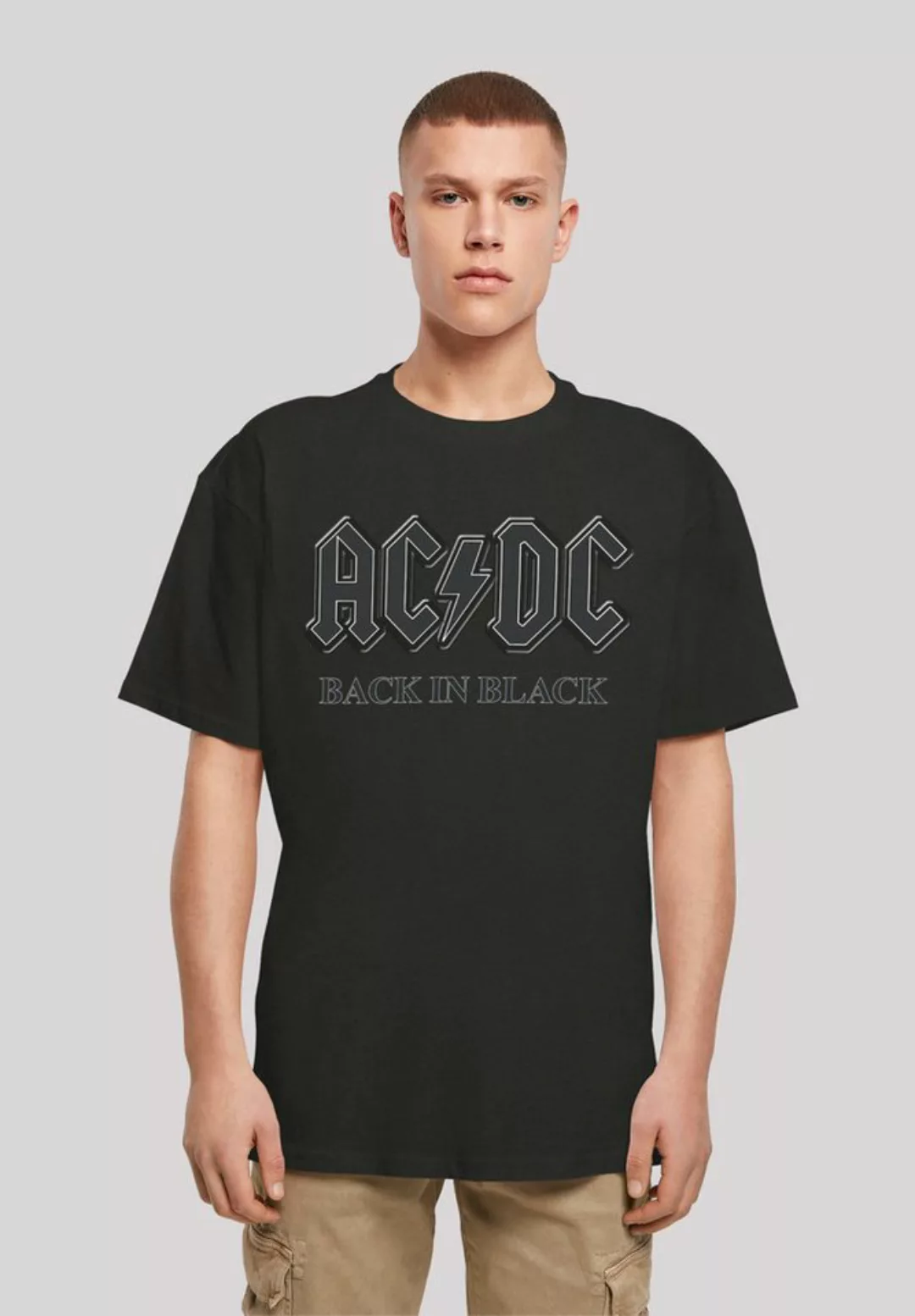 F4NT4STIC T-Shirt ACDC Rock Band Shirt Back in Black Print günstig online kaufen