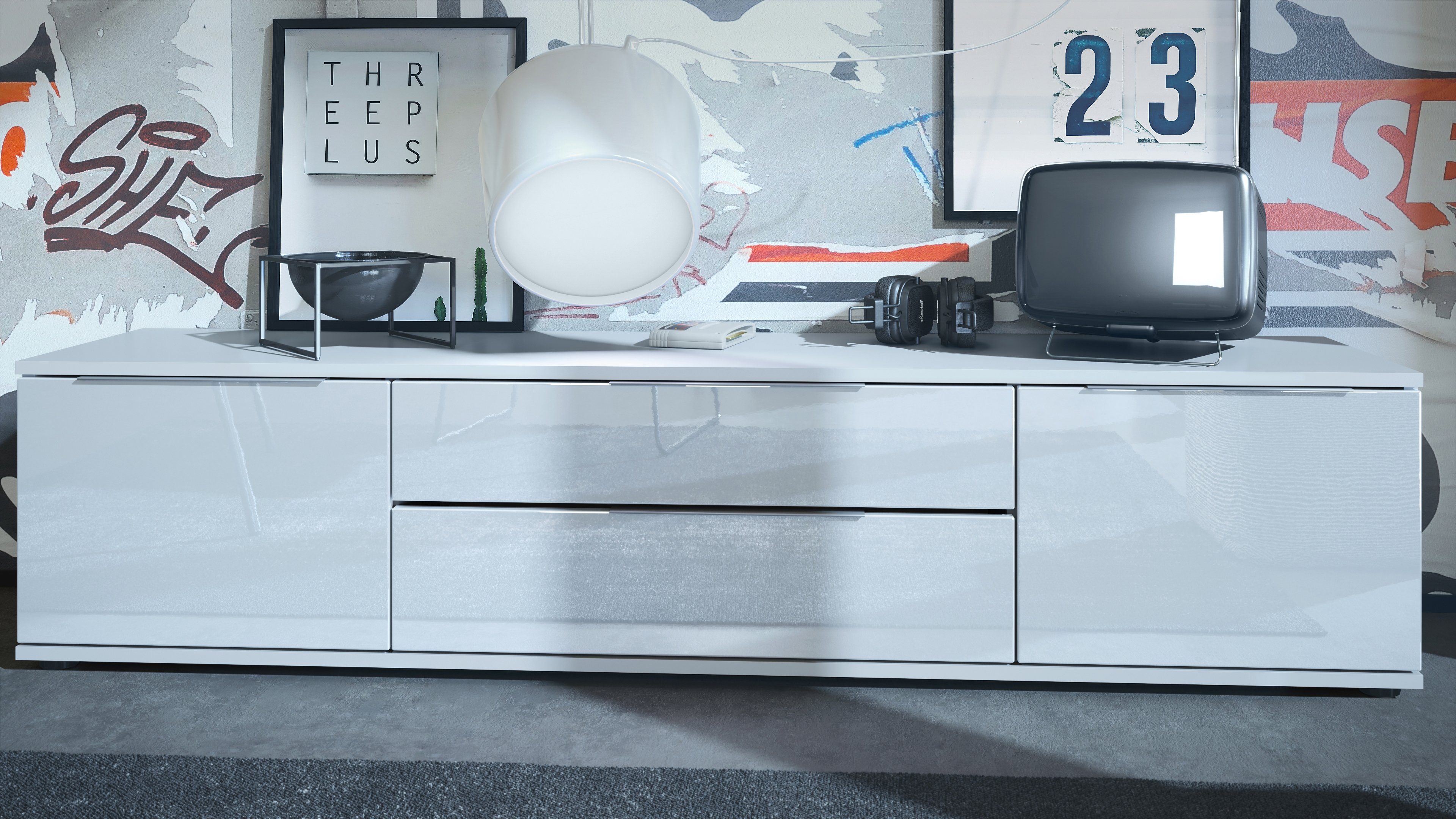 Vladon Lowboard Linio V2 (Fernsehtisch, mit günstig online kaufen
